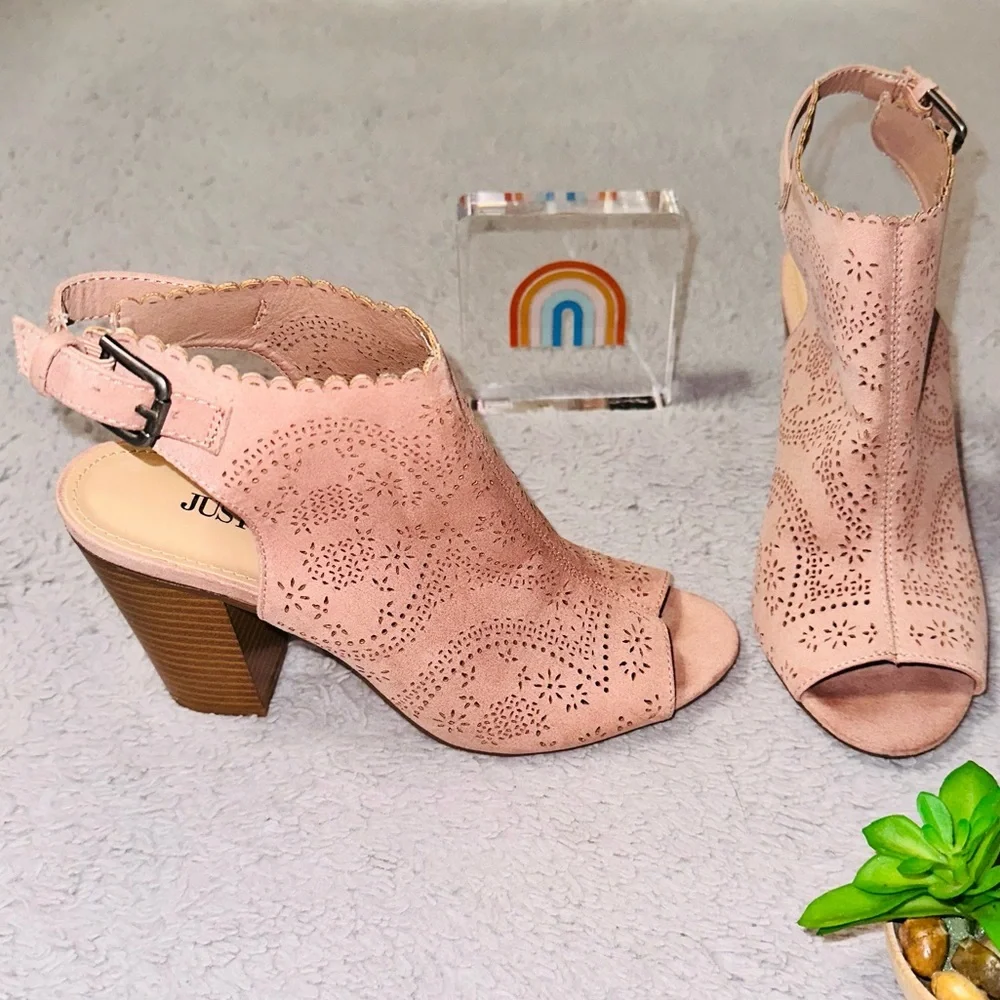 Just fab Berenice laser cutout wedges